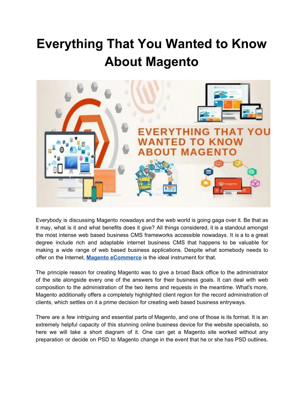 everything that you wanted to know about magento