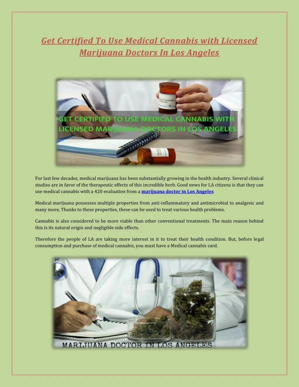 get certified to use medical cannabis with
