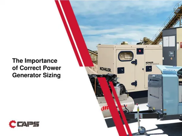 Learn About Correct Power Generator Sizing