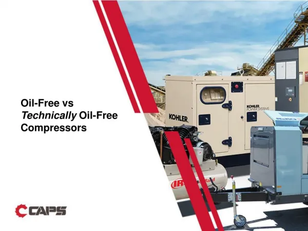 Oil-Free & Technically Oil-Free Compressors
