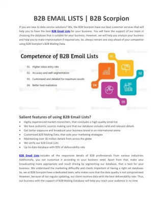 B2B Email Lists | B2B Mailing Data | B2B Mailing Database | B2B Scorpion