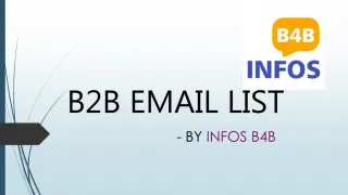 B2B Email Lists | B2B Mailing List | B2B Email Marketing Lists | Infos B4B