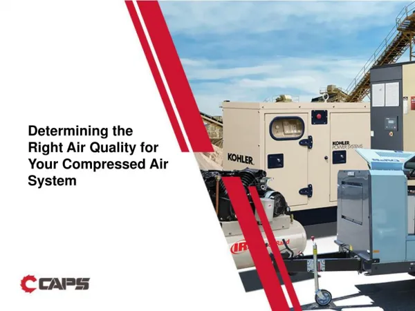 Air Quality for a Compressed Air System