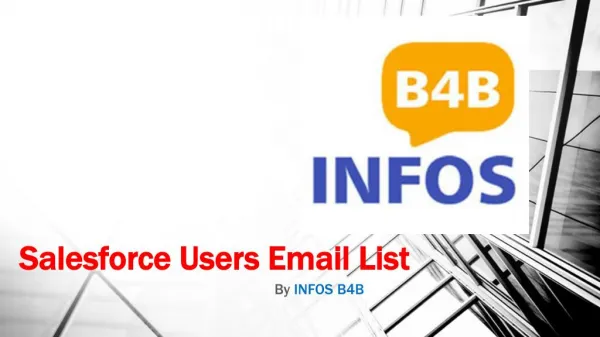Salesforce Users List | Salesforce Users Email List | Infos B4B
