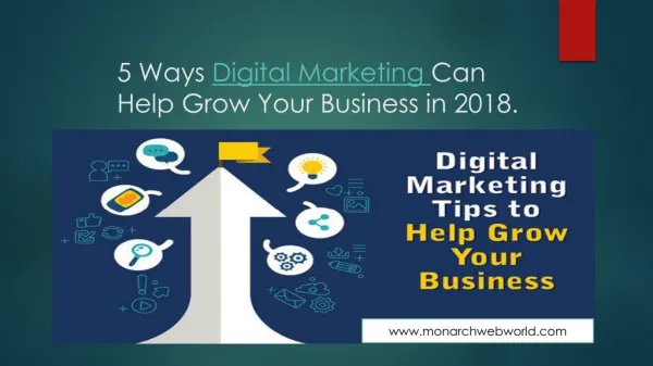 5 Ways Digital Marketing Can Help Grow Your Business in 2018.