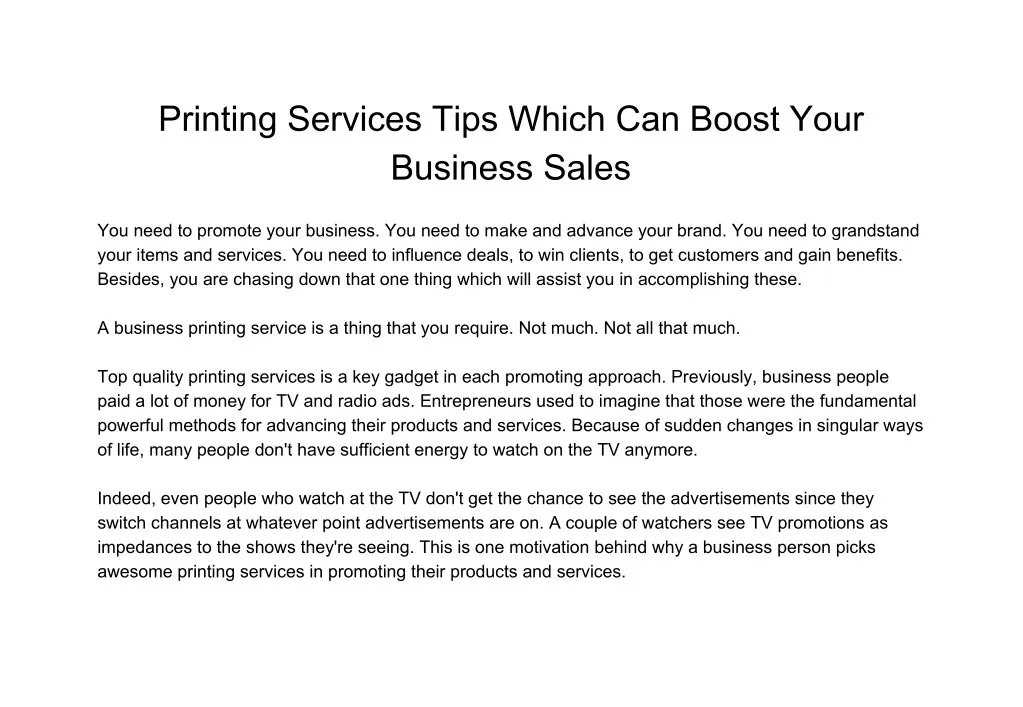 printing services tips which can boost your