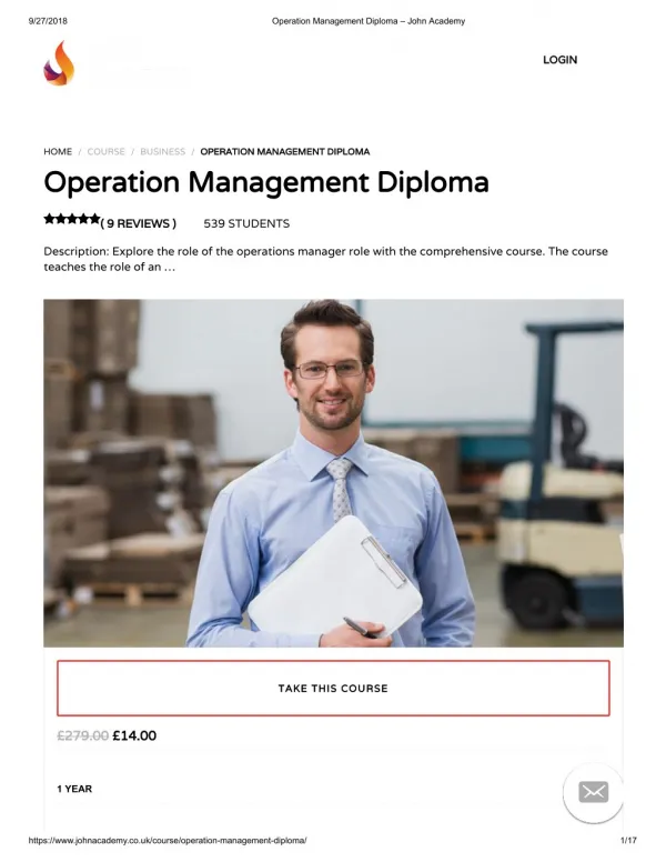 Operation Management Diploma - John Academy