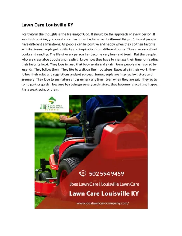 Lawn Care Louisville KY