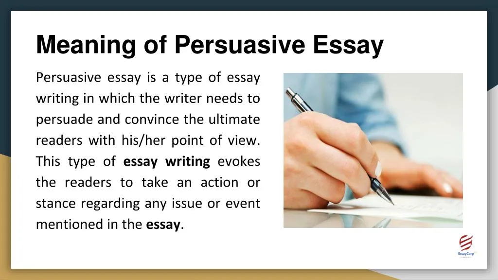meaning of persuasive essay