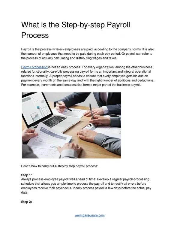 What is the Step-by-step Payroll Process