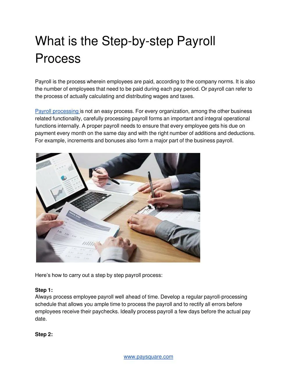 what is the step by step payroll process
