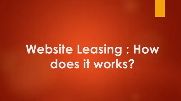 How does Website Leasing work?