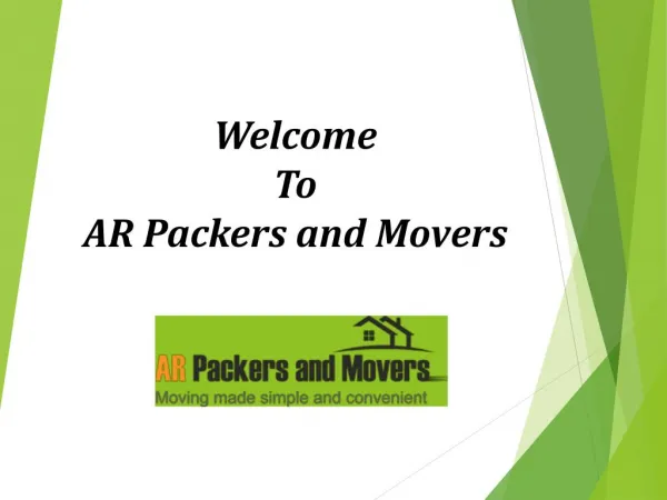 AR Packers Provide Interstate Moving and Storage Services in Noida