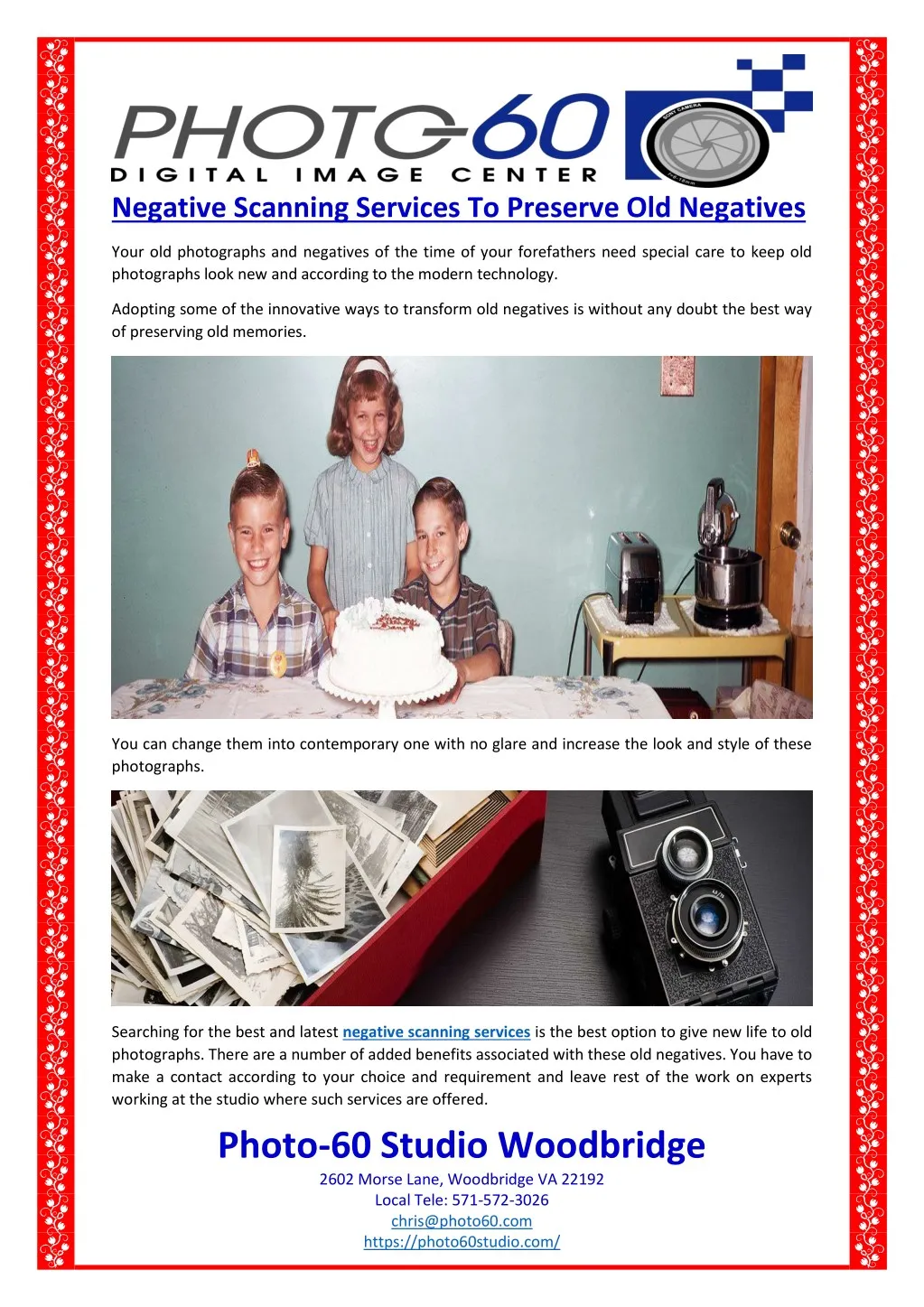 negative scanning services to preserve