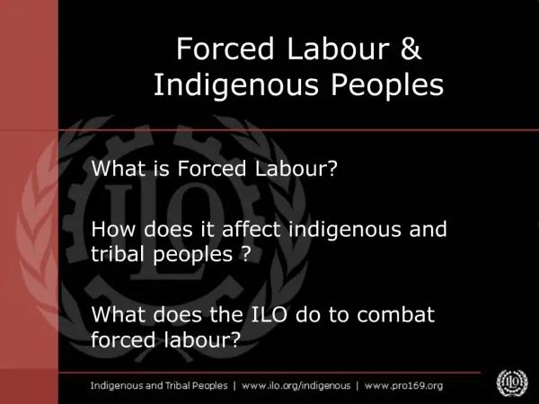 Forced Labour Indigenous Peoples