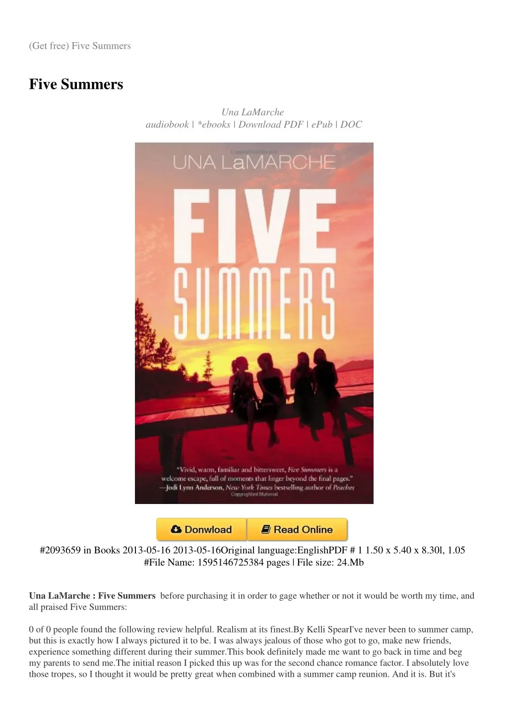 get free five summers