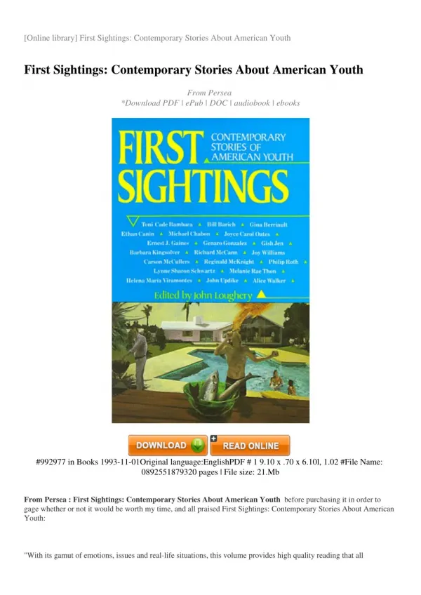 FIRST-SIGHTINGS-CONTEMPORARY-STORIES-ABOUT-AMERICAN-YOUTH