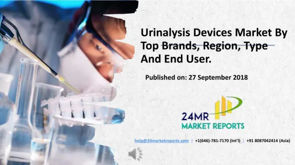 Urinalysis devices market by top brands, region, type and end user.