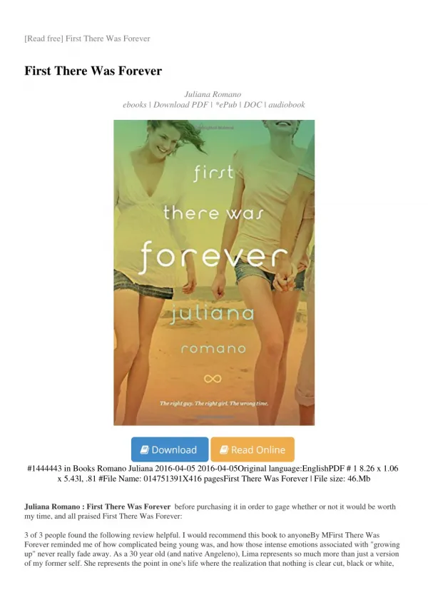 FIRST-THERE-WAS-FOREVER