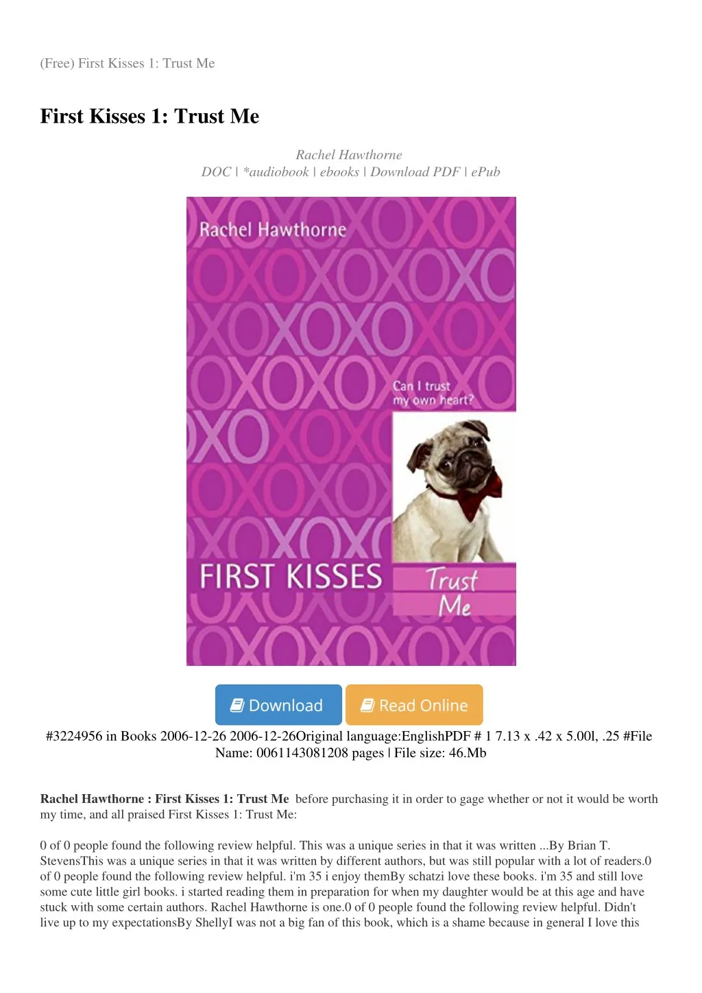 free first kisses 1 trust me