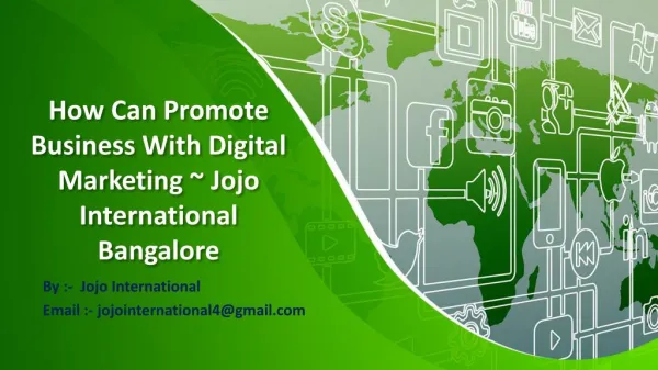 How Can Promote Business With Digital Marketing ~ Jojo International