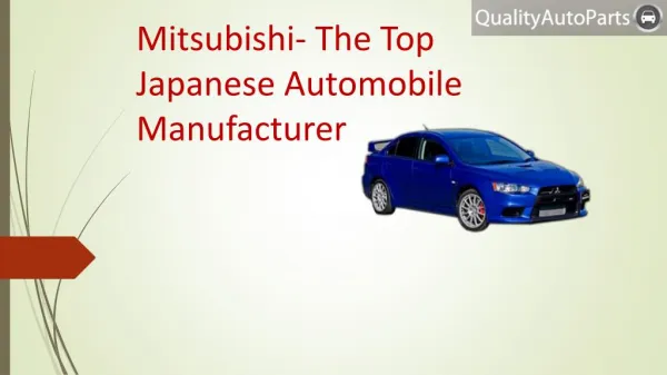 Mitsubishi - Top Japanese Automobile Manufacturer