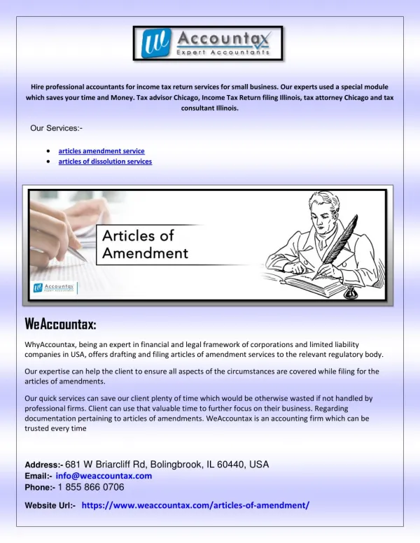 articles amendment service