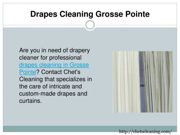 Drapes Cleaning Grosse Pointe