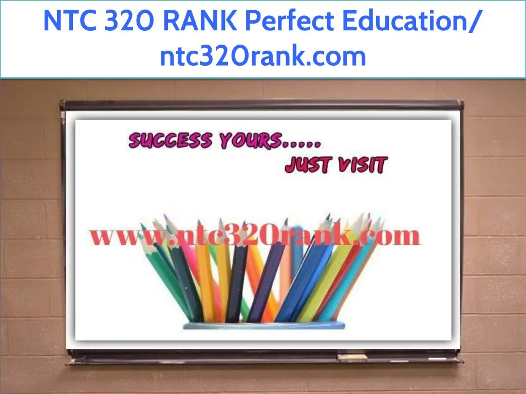 ntc 320 rank perfect education ntc320rank com