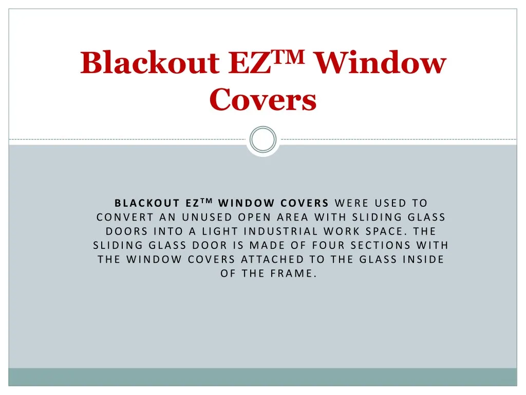 blackout ez tm window covers
