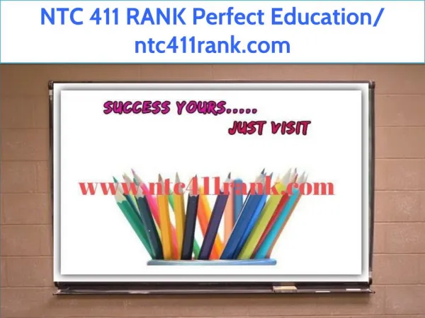 NTC 411 RANK Perfect Education/ ntc411rank.com