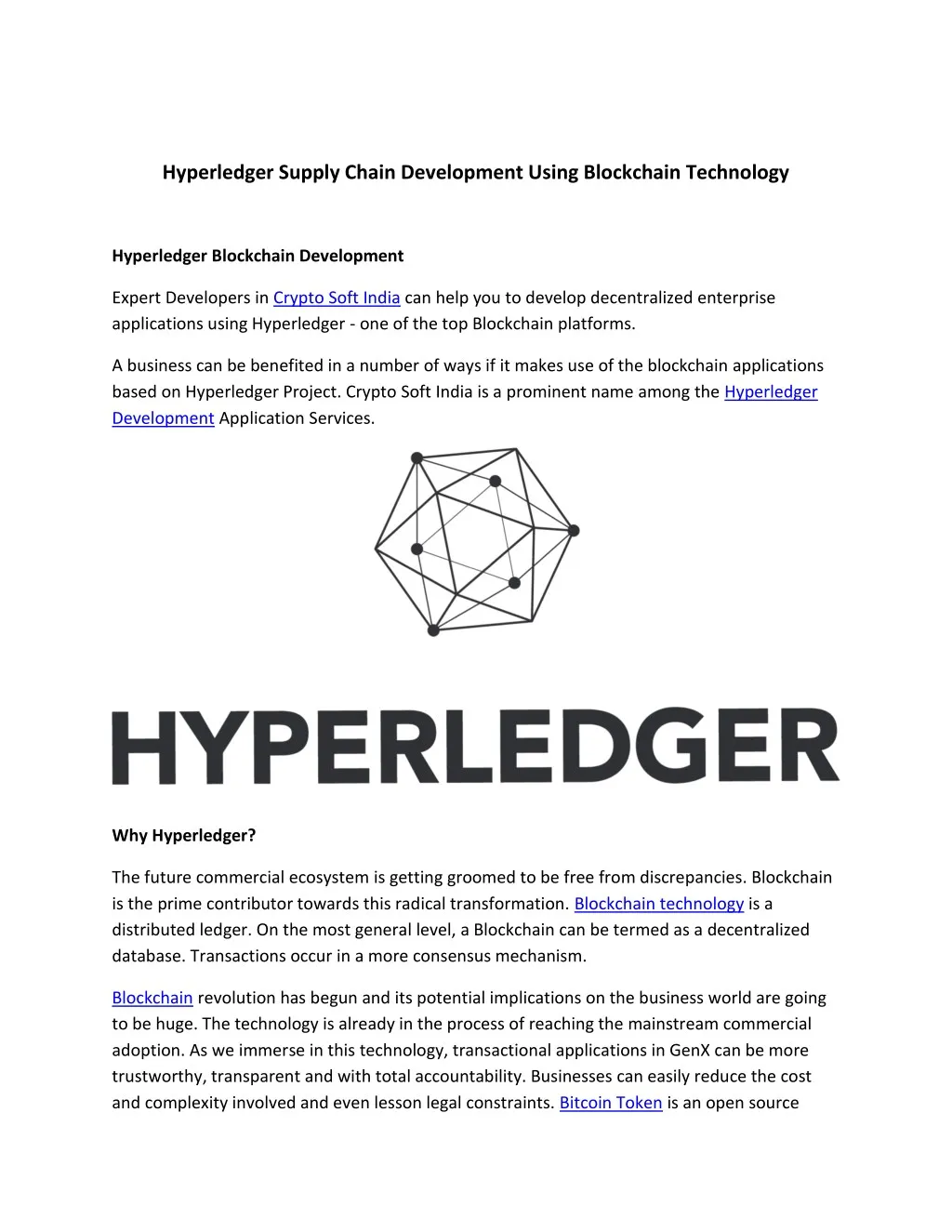 hyperledger supply chain development using