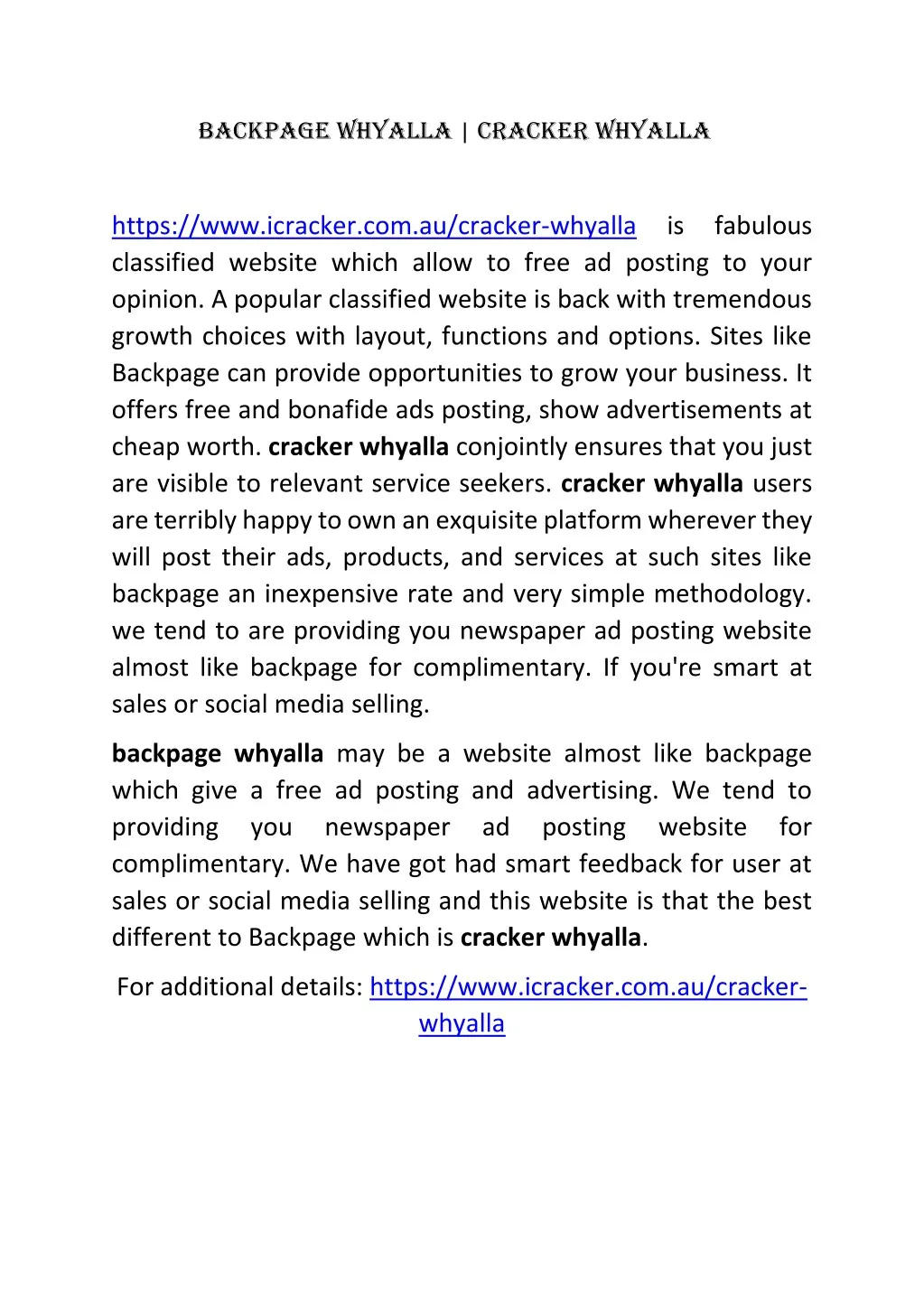 backpage whyalla cracker whyalla