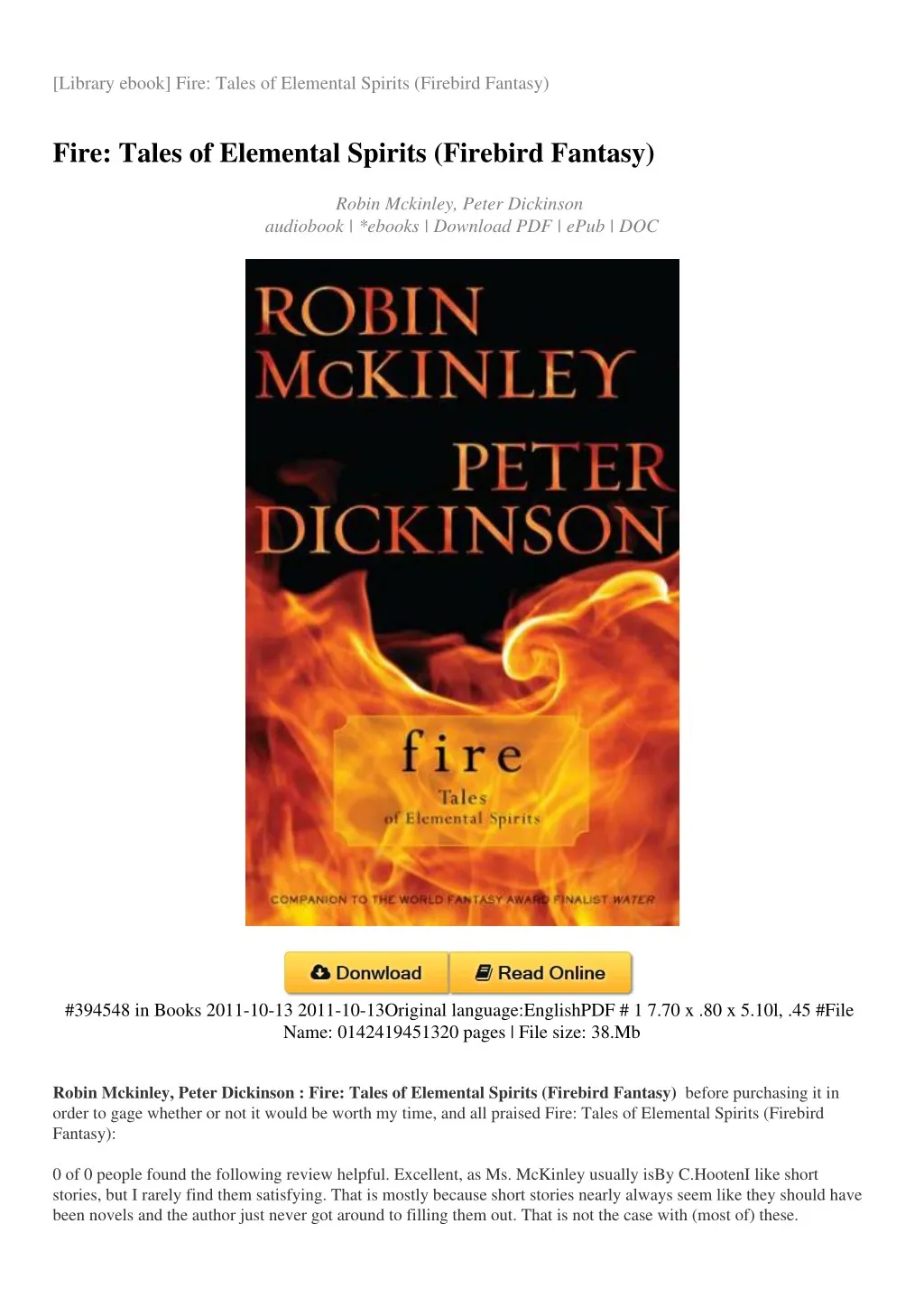 library ebook fire tales of elemental spirits