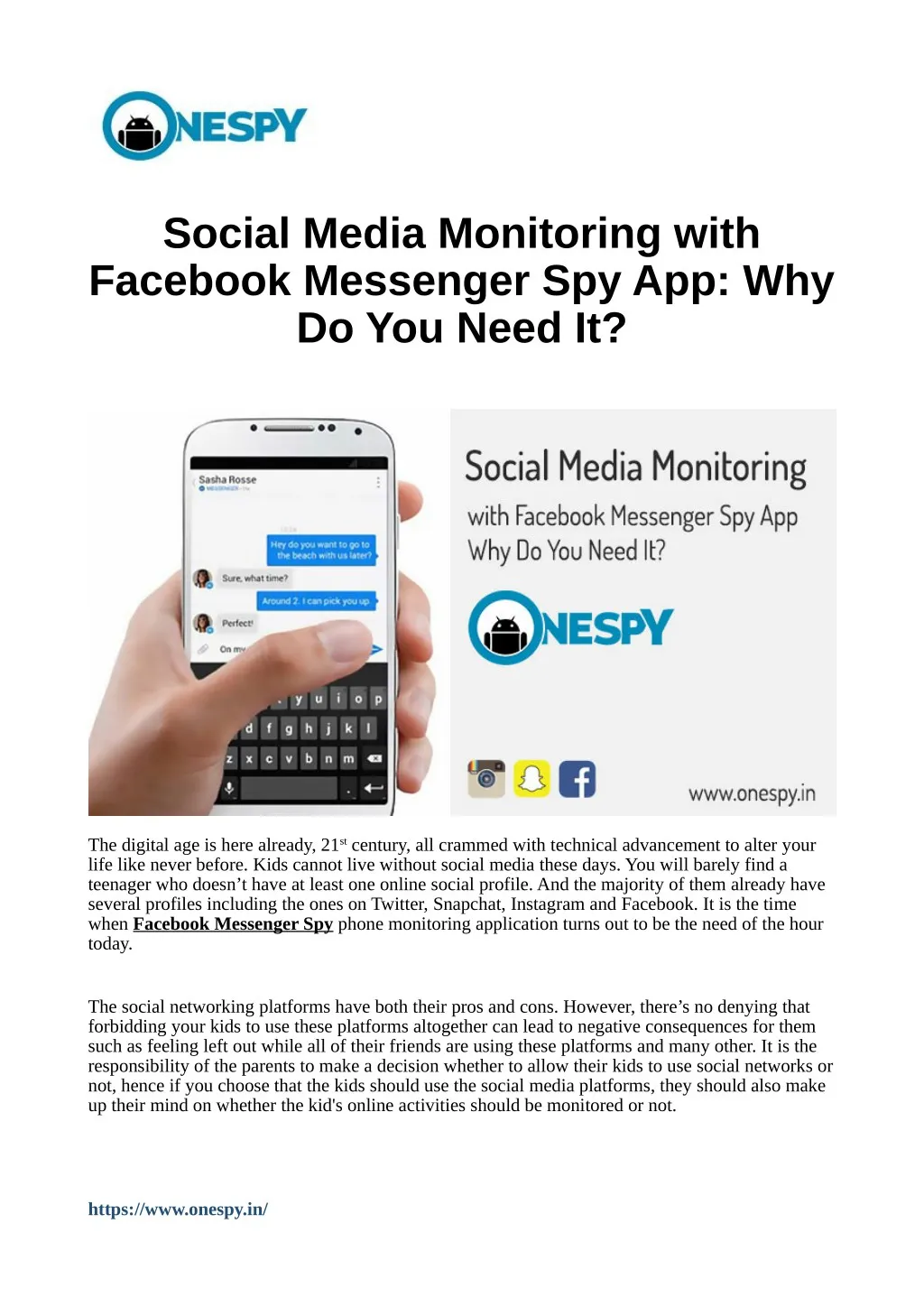 social media monitoring with facebook messenger
