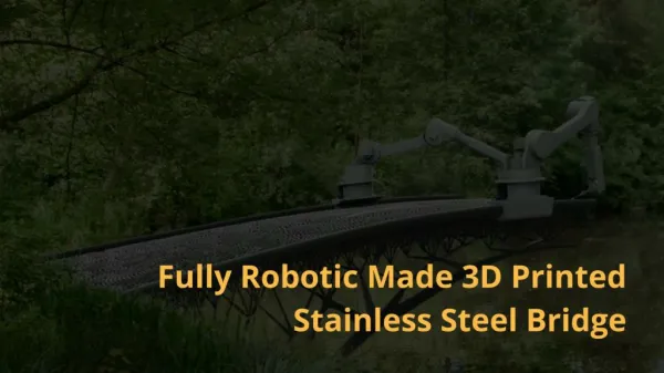 Fully Robotic Made 3D Printed Stainless Steel Bridge