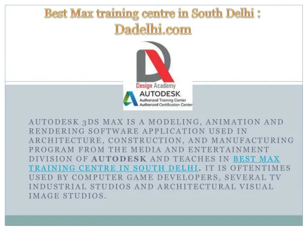 Best Max training centre in South Delhi