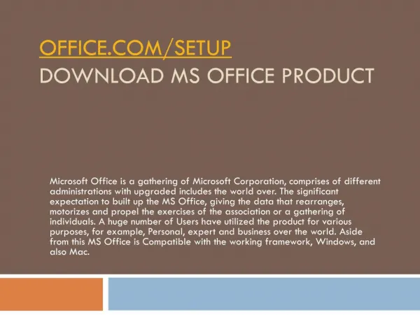 office com setup download ms office product