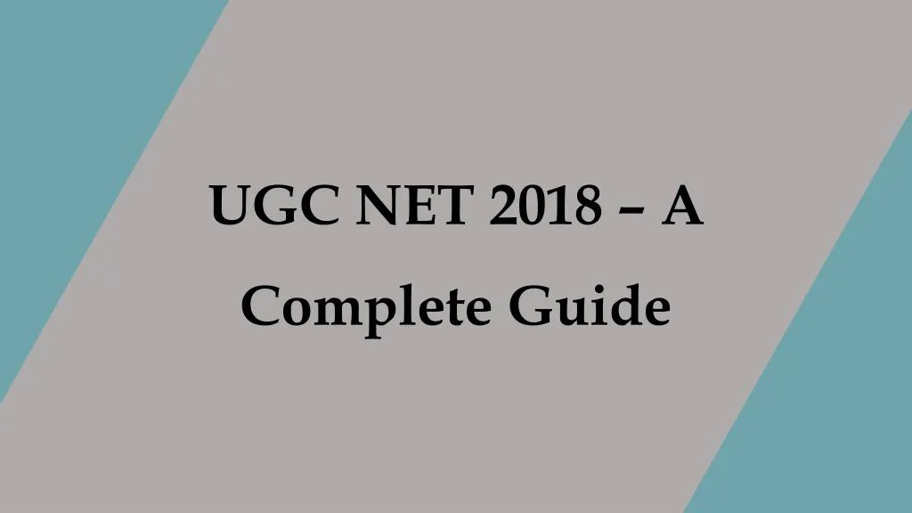 ugc net 2018 a complete guide