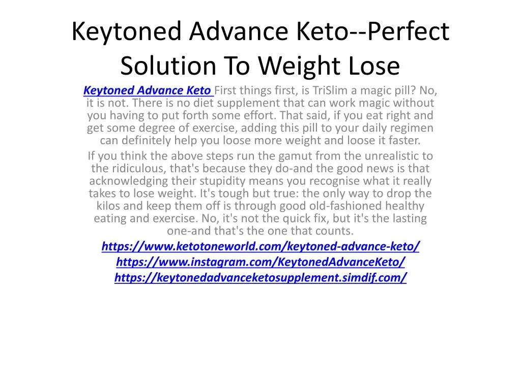 keytoned advance keto perfect solution to weight lose