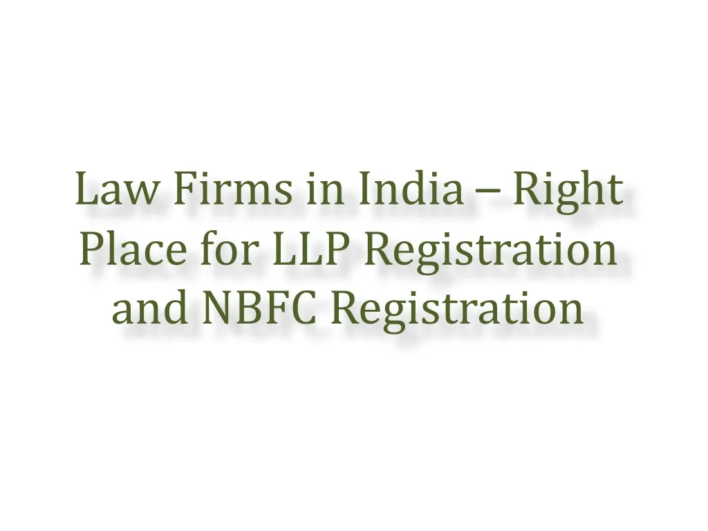 law firms in india right place