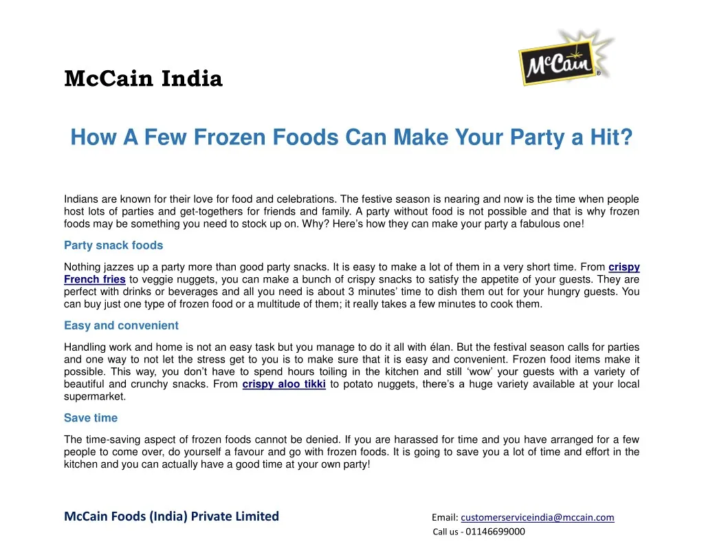 mccain india