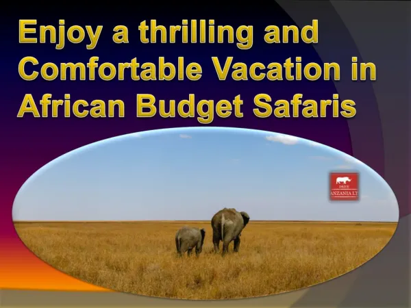 Enjoy a thrilling and Comfortable Vacation in African Budget Safaris