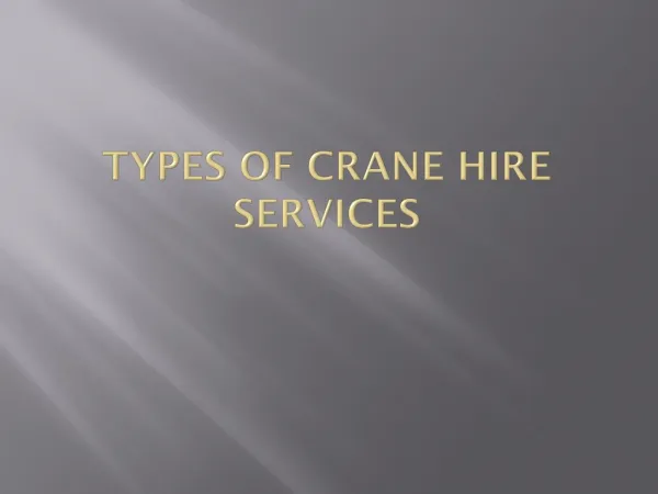 Crane Hire