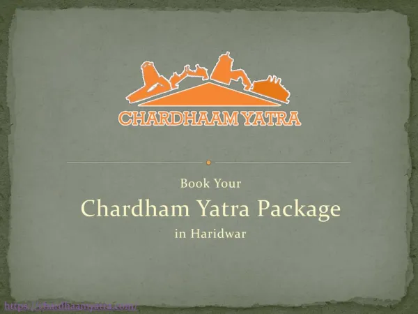 Book Best Chardham Yatra Tour Operator in Haridwar