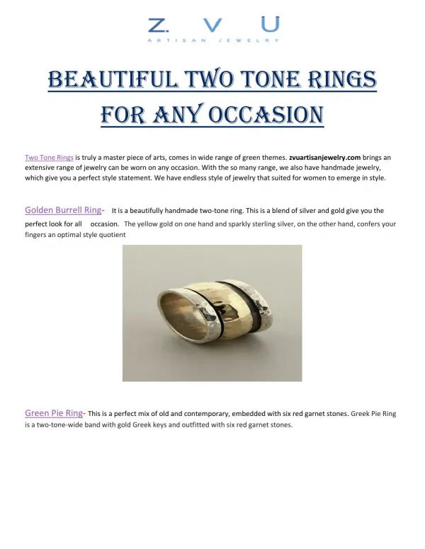 Beautiful Two Tone Rings For Any Occasion