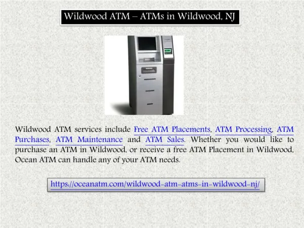 Wildwood ATM – ATMs in Wildwood, NJ