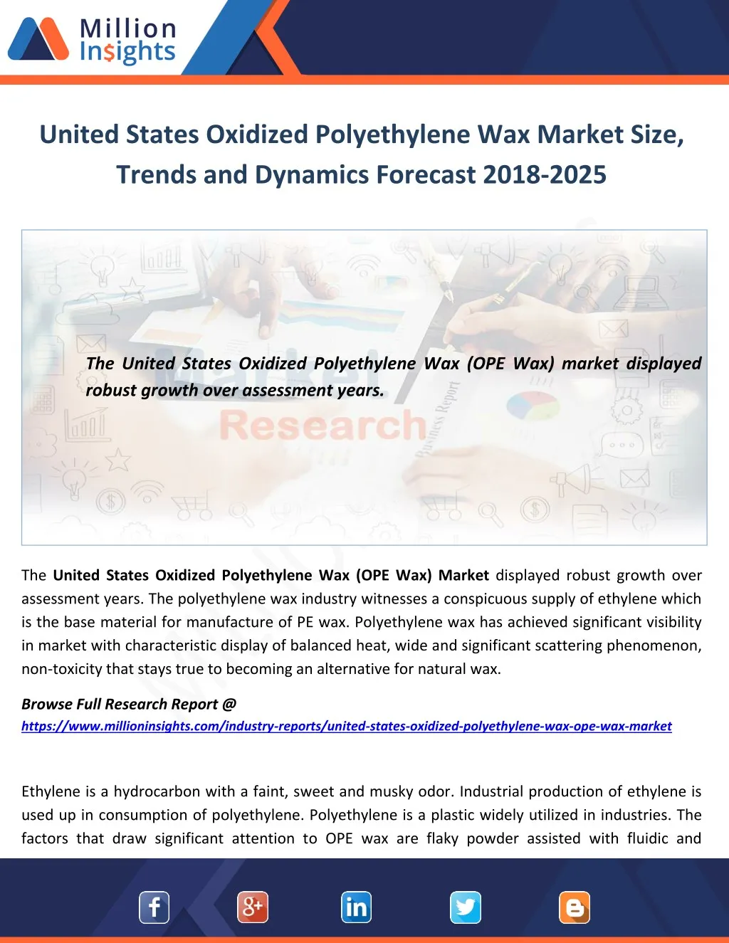 united states oxidized polyethylene wax market