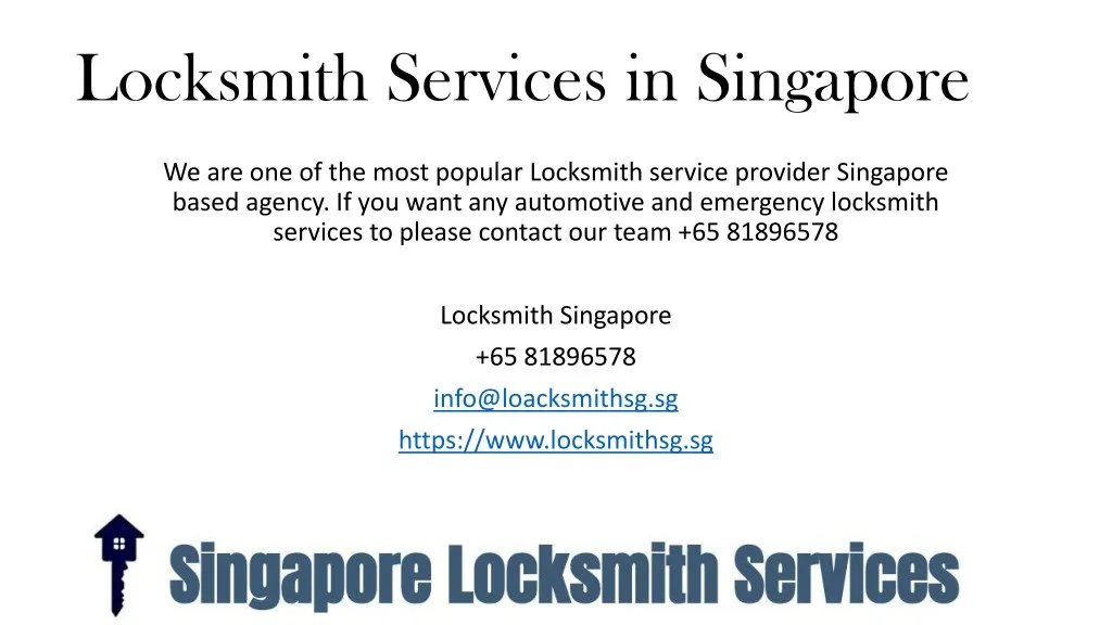 locksmith services in singapore