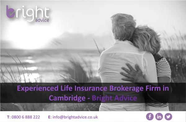 Experienced Life Insurance Brokerage Firm in Cambridge - Bright Advice